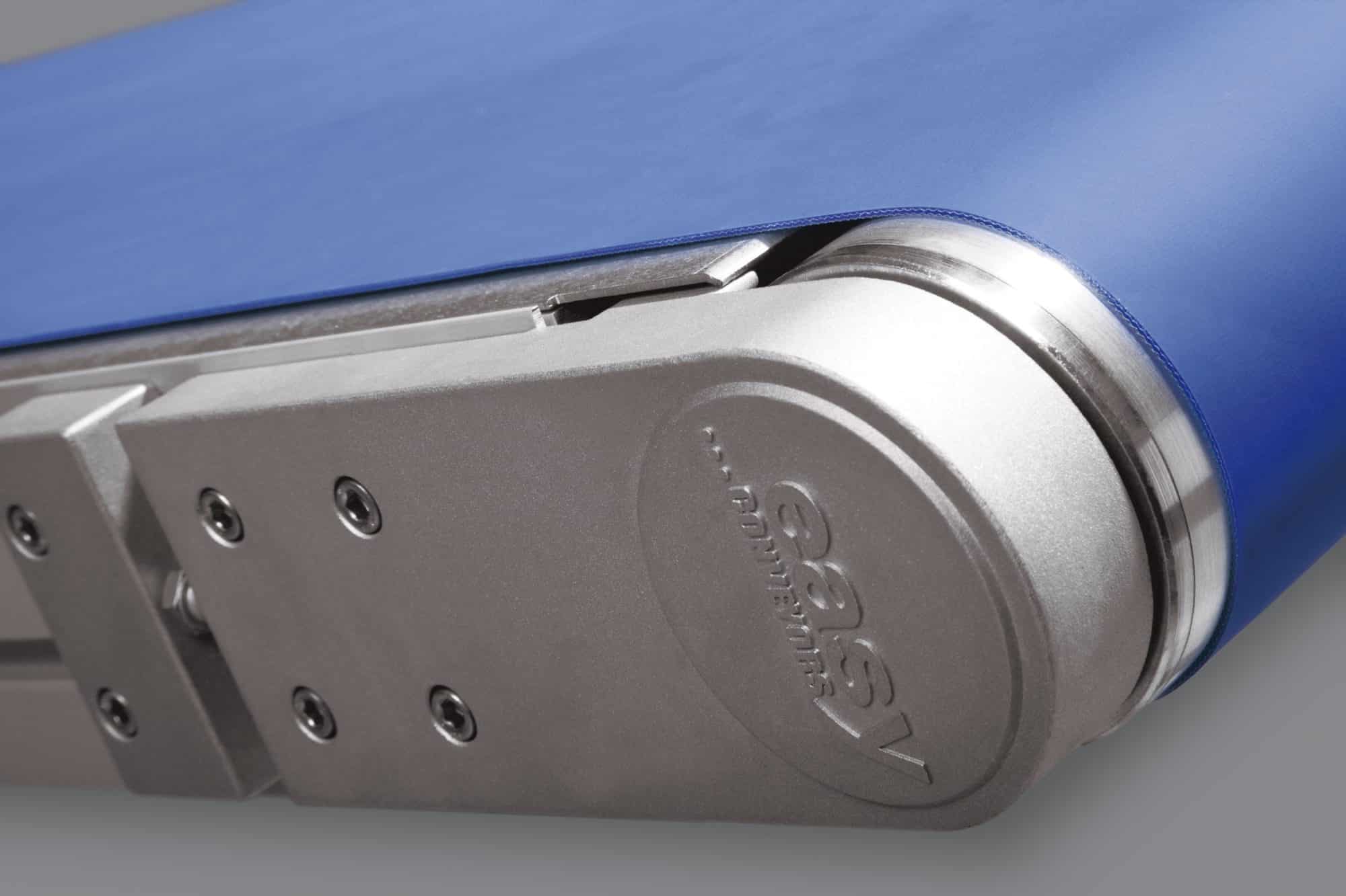 Detailed photo of the sides of our flat conveyor belts.