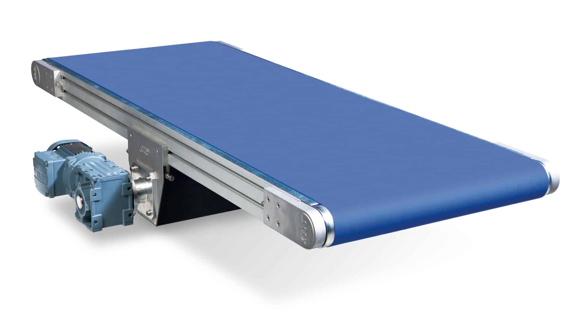 Flat conveyor belts are the most versatile conveyor. They come in different versions, electrically-driven as well as non-driven